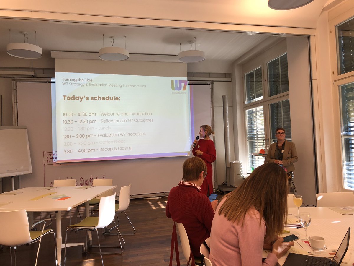 elsamariedsilva's tweet photo. #Itstimetodeliver. Did the #G7 deliver? Am at the #W7 @Women7official Strategy and Evaluation meeting in Berlin to deliberate on just that. #Women7OutandLoud @TheSafecityApp @diplomacy_lab @genderalliance2 @MercatorDE https://t.co/7ZTfBCZpQN
