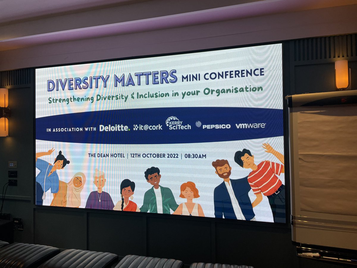 Starting shortly @itcork @kerry_SciTech Diversity Matters mini conference. Excited to hear our speakers today because Diversity absolutely matters! #DiversityMatters #Iwork4Dell