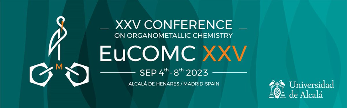 Eucomc2023 (@eucomc2023) on Twitter photo The EUCOMCXXV will be held in the beautiful city of Alcala de Henares, Spain, in September 4-8, 2023. We look forward to welcome you all! Don't miss our fantastic line up of speakers More info at eucomc2023.com <a href="/geqo_rseq/">GEQO RSEQ</a> <a href="/RSEQUIMICA/">RSEQ</a> <a href="/IQAR_UAH/">IQAR-UAH</a> <a href="/UAHes/">Universidad Alcalá</a> <a href="/OEuchems/">OrganometallicDiv_EuCHEMS</a> The EUCOMCXXV will be held in the beautiful city of Alcala de Henares, Spain, in September 4-8, 2023. We look forward to welcome you all! Don't miss our fantastic line up of speakers More info at eucomc2023.com <a href="/geqo_rseq/">GEQO RSEQ</a> <a href="/RSEQUIMICA/">RSEQ</a> <a href="/IQAR_UAH/">IQAR-UAH</a> <a href="/UAHes/">Universidad Alcalá</a> <a href="/OEuchems/">OrganometallicDiv_EuCHEMS</a>