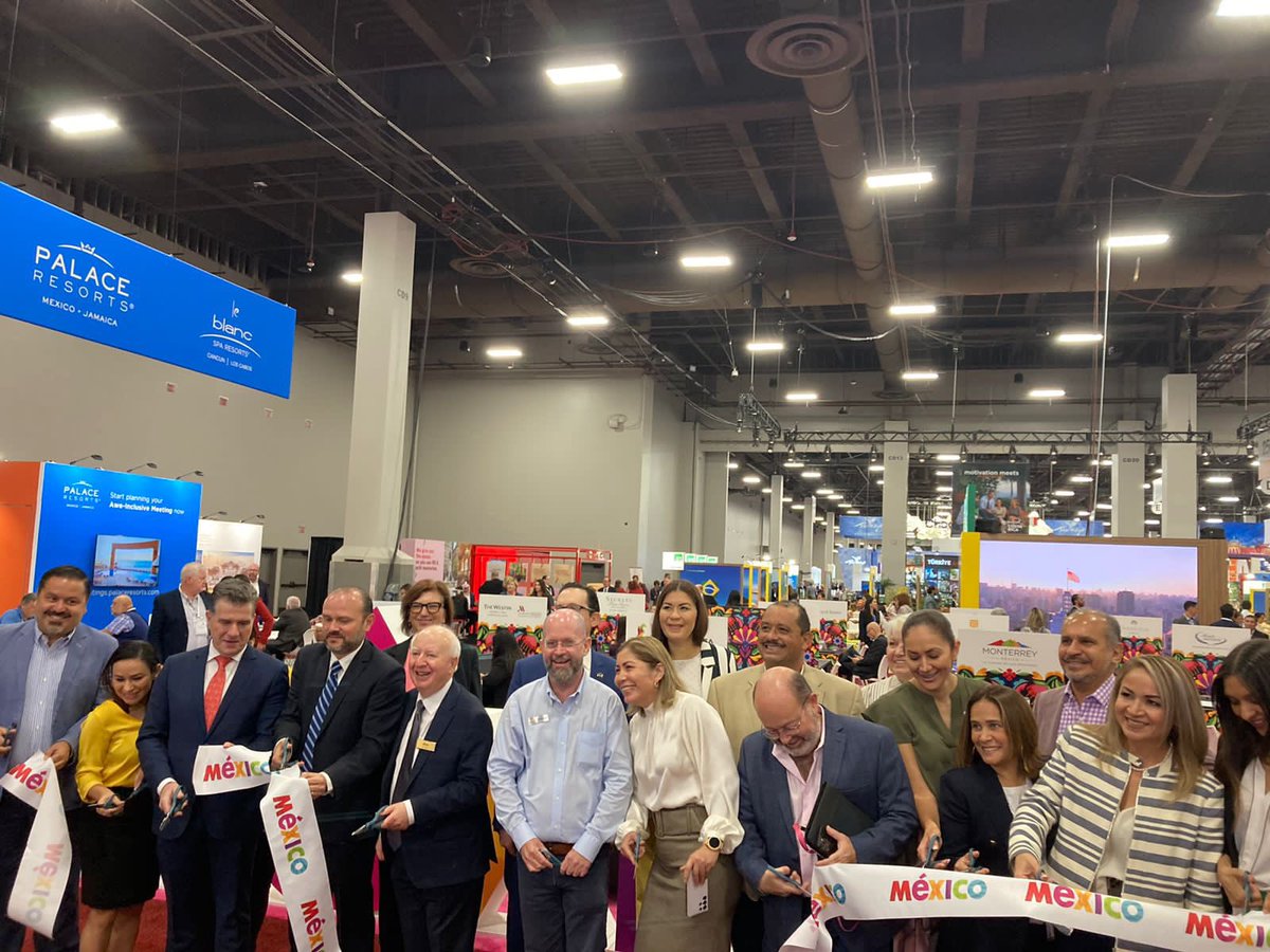 Corte de listón del pabellón de Mexico en Las Vegas, IMEX 2022.