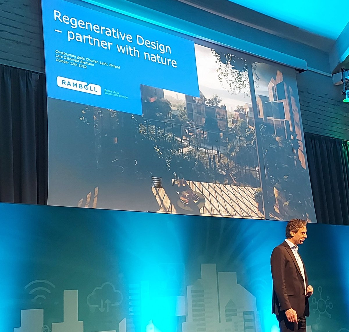 Regerative Design - Beyond Sustainability. Thank's for fresh ideas <a href="/lars_riemann/">Lars Riemann</a> in Construction Goes Circular conference.
#constructiongoescircular
<a href="/ramboll_fi/">Ramboll Finland</a>