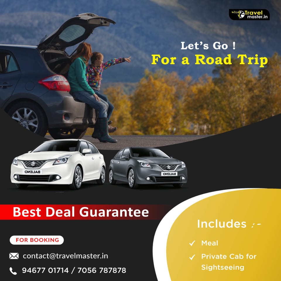 Best Deal Guarantee 😍😍😍
Cab 🚖 Booking Available 
Let's Go! For a Road Trip now... 
For Booking 
Call : 94677 01714 | 7056 787878 
Email : Contact@travelmaster.in
Website : Travelmaster.in 
#delhi #hisar #trending #travel #tour #cab #taxi #india #tourist #toursium