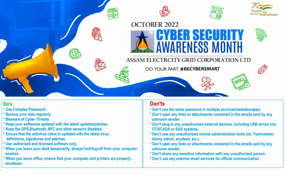#SeeYourselfinCyber
#NCSAM2022
#CyberSecurityAwareness 
#IndianCERT