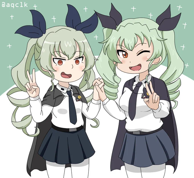 リプライいただきありがとうございます!アイコンからも分かる通り、まりんばさん()と言えば千代美ですね!「アンチョビと一緒に」がご希望だったのでチョビチョビコンビでお送りします#フォロワーさんの推しと記念撮影 第3弾 