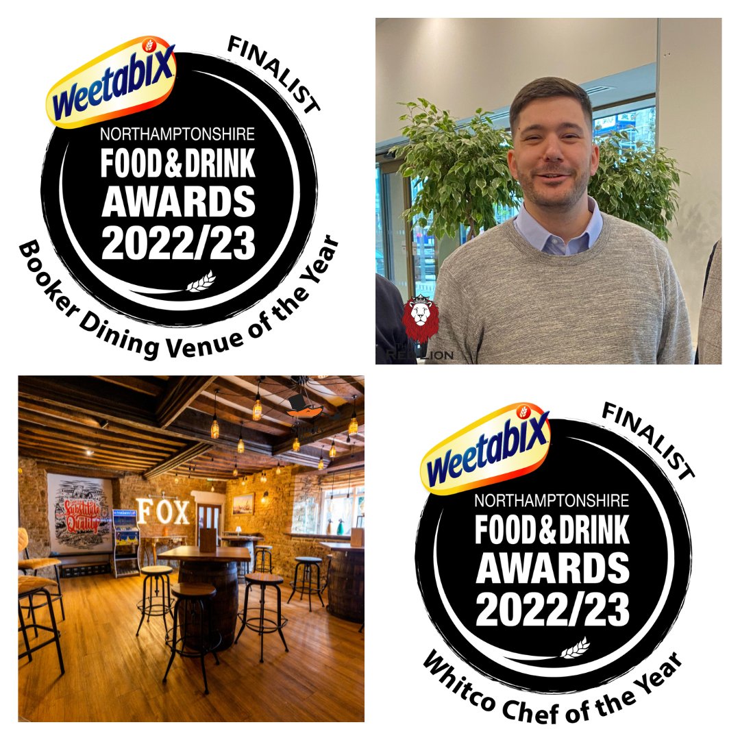Today is the day! Keep your fingers crossed as we go up against some great finalists in this year's Weetabix Northamptonshire food &amp; drink awards 2022/23. The Snooty Fox Finalists in Booker Dining Venue of the Year and The Red Lions  Ben Dury Whitco Chef of the Year
<a href="/foodawardsHQ/">Weetabix Northamptonshire Food & Drink Awards</a>