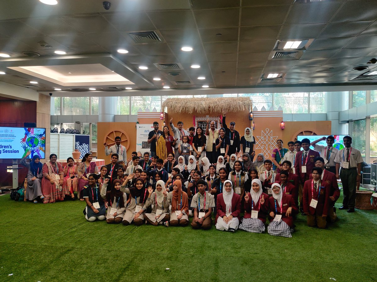 geospatialworld's tweet photo. #UNWGIC2022 | The highlight of today's event was the participation is students from various schools for the drawing competition on the theme "Geo-enabling the global village: no one should be left behind".  @UNGGIM
Here is the gallery of all the students: https://t.co/ArxDMwwtsX