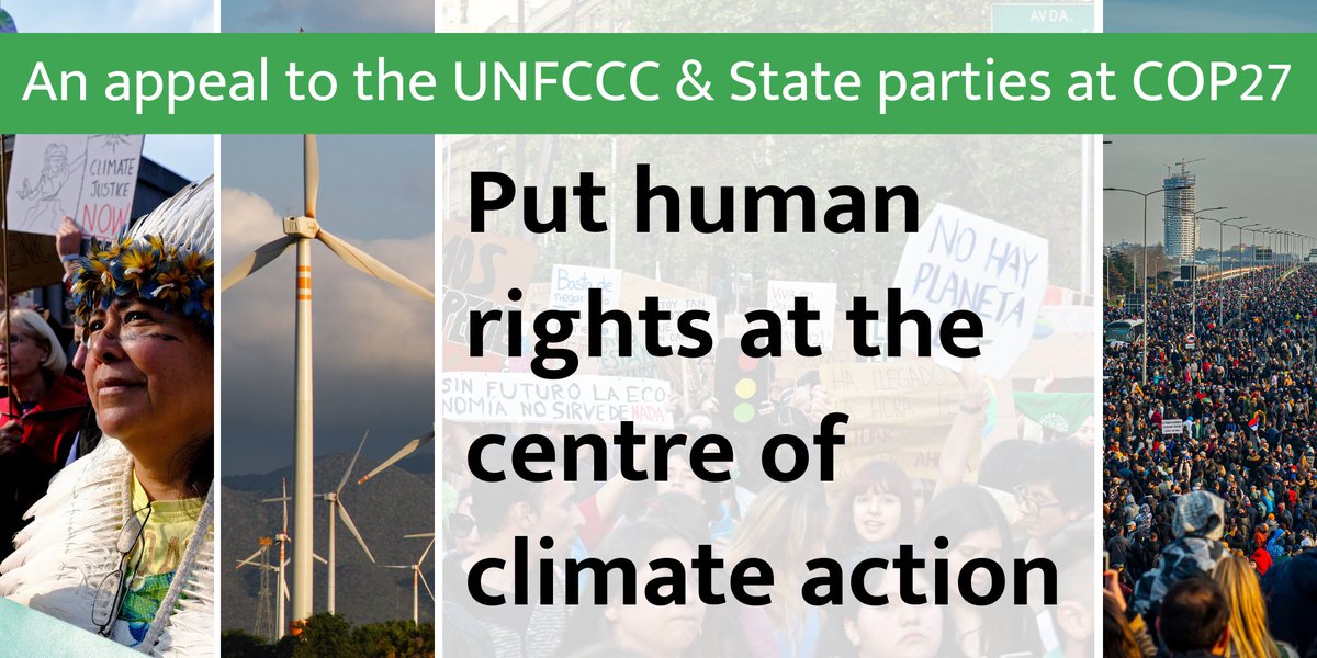 BHRCmedia's tweet photo. 📢 200+ organisations call on #COP27 leaders to protect human rights &amp; Indigenous Peoples 📢

Human rights &amp; climate action are indivisible—we need a #JustTransition to clean energy. We call for human rights to be at the heart of the climate response 1/
https://t.co/hIEZOF3y1u https://t.co/w062rR83QK