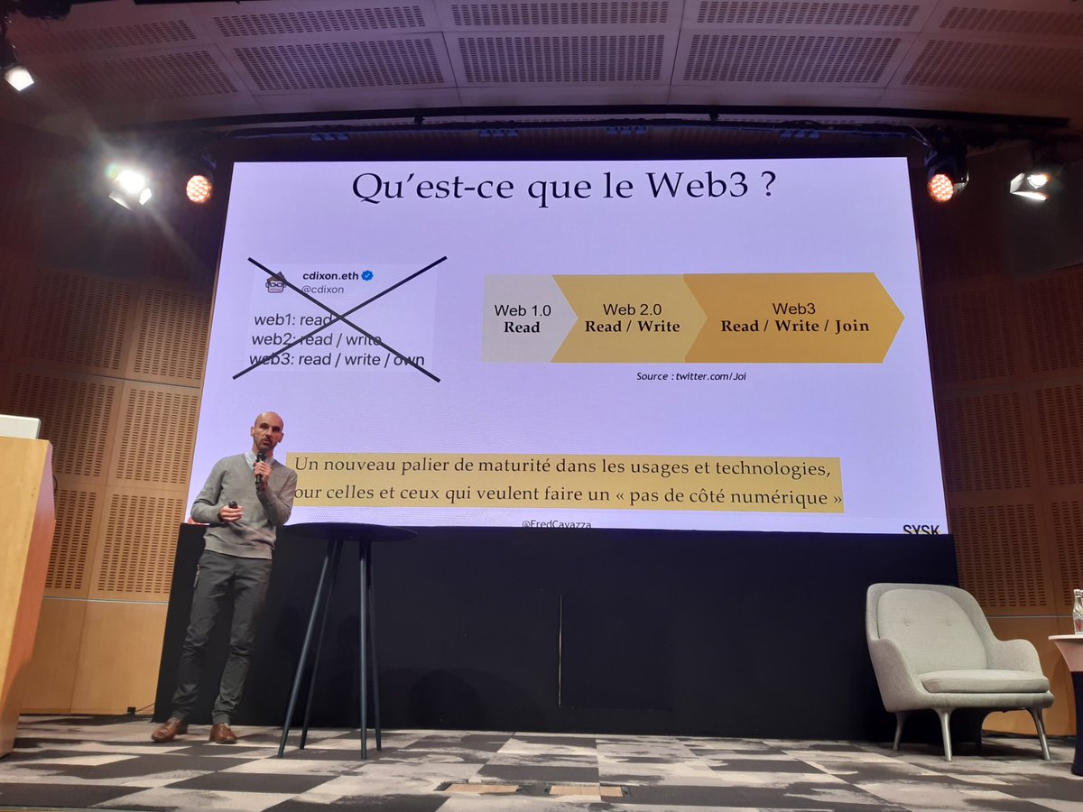Keynote <a href="/fredcavazza/">Frederic CAVAZZA</a> sur la definition du web 3: read write join <a href="/IMA_Innovation/">IMA - Innovation Makers</a> #imagineday