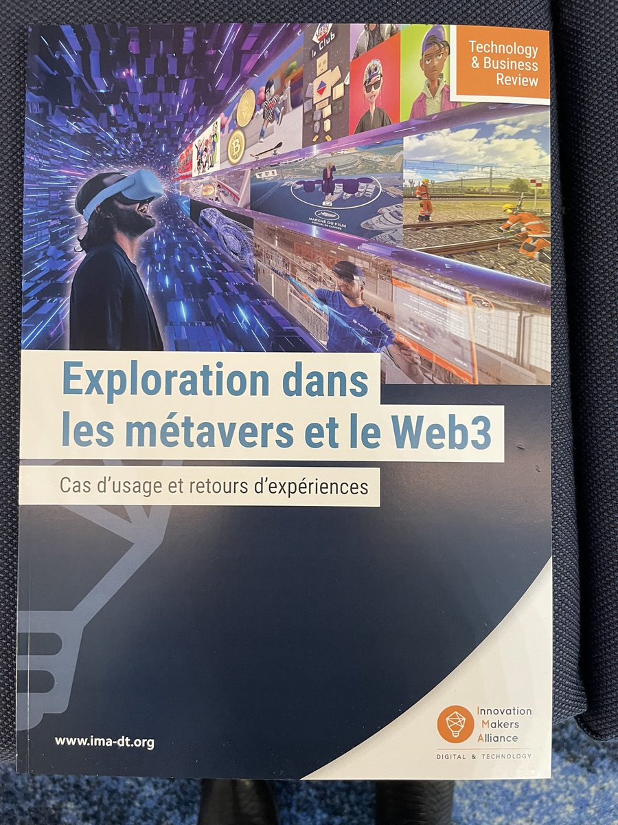 Venez récupérer la V2 du #TechnologyBusinessReview du #Métavers sur le stand #IMA (une formidable implication de nos membres) <a href="/IMA_Innovation/">IMA - Innovation Makers</a> merci à ts ns contributeurs et en particulier <a href="/PhilKer/">Philippe Kerignard</a> qui a porté le sujet 😉