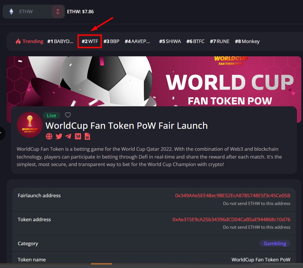 wcfantokenpow's tweet photo. 🚀 @worldcupfantokenpow  hits top 2 trending on @pandasea

💥We are a blast

EVERYBODY CAN BUY !!!!!!

🔥$WTF🔥 1000X

Official #fairlaunch link:
https://t.co/6msoLvYRIS

#worldcupfantokenpow #WTF https://t.co/L89khpHmMa
