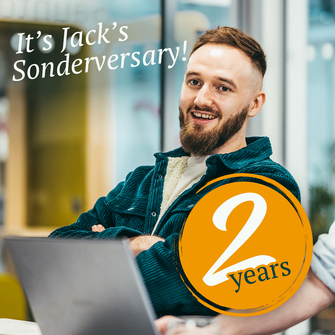 Sonder_Digital_'s tweet photo. Two years. 730 days(ish). 17,532 hours. We’re not quite sure how it’s been that long already, but that’s how long our Jack’s been a Sonderling and today we’re celebrating his Sonderversary! ✨
#sonderversary #teamsonder #sonder #sonderdigital  #websitedesign #webdesign #marketing https://t.co/AgIAxS5aqM