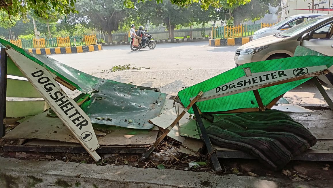 happytailsnoida's tweet photo. Not expected by Noida authority.this was not for commercial purpose it was a shade for voiceless animals. @noida_authority @rituias2003 @myogiadityanath @PMOIndia @sanjay_daddy @noidapolice https://t.co/H6s0Jp4zkf