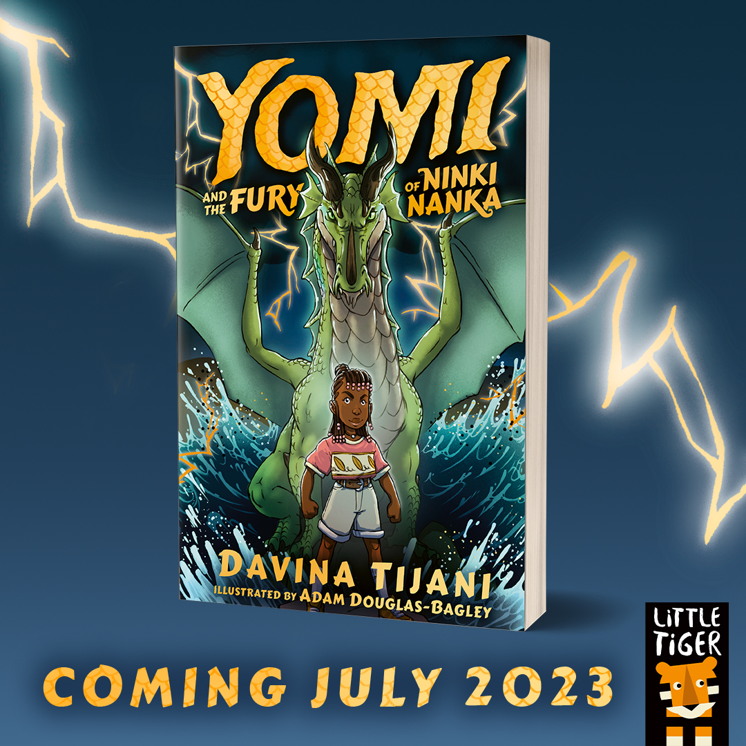LittleTigerUK's tweet photo. 🚨COVER REVEAL🚨

Coming July 2023... YOMI AND THE FURY OF NINKI NANKA by debut author 
@davinatijani and illustrator @ADougieBag
 
The first book in a brand new adventure series for readers ages 6-9 featuring amazing creatures from African mythology!

Cover design 
@jackdraws https://t.co/8nJk3eAKMa