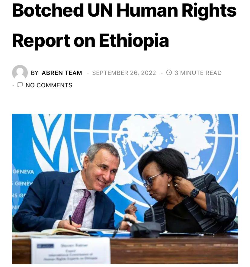 🇪🇷🇸🇴🇪🇹 Say #NoMore to @HRC51
These agent's & their report does not truthfully represent the evidence proven on ground.👇🏾