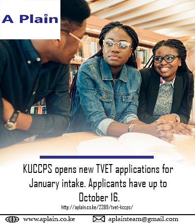 APlainKE's tweet image. aplain.co.ke/2289/tvet-kccp…
#KUCCPSPlacement #freshmen #TVET #universities
