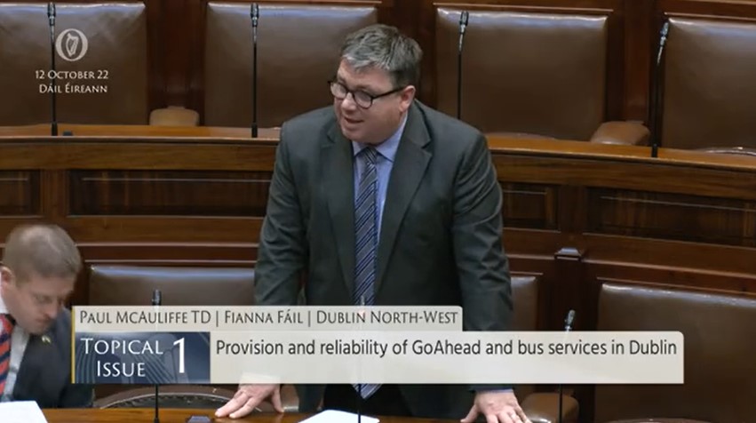 #Dáil Topical Issue 1: Deputies Paul McAuliffe and Cormac Devlin @PaulMcauliffe & @CormacDevlin - To the Minister for Transport: To discuss the provision and reliability of GoAhead and bus services in Dublin bit.ly/DailLive #SeeForYourself