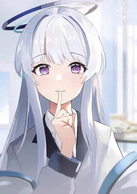 生塩ノア「し～～、あとでちゃんと構ってあげます」#ブルアカ 