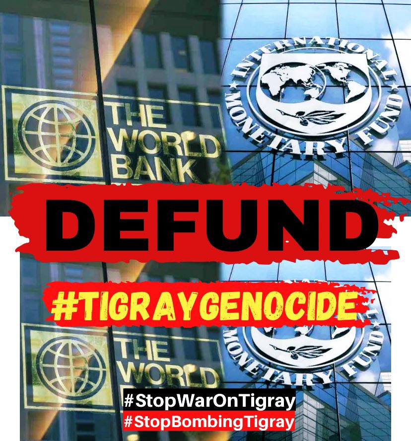 A government that has committed war crimes & Genocide in #Tigray should NOT receive money from #IMF @WorldBank. The world is failing the.@SPimentaIFC @POTUS @HafezGhanem_WB @FeridBelhaj @Diop_IFC @UN_HRC 
DEFUND #Abiy & #TigrayGenocide #TigrayUnderAttack @sun_axum1
