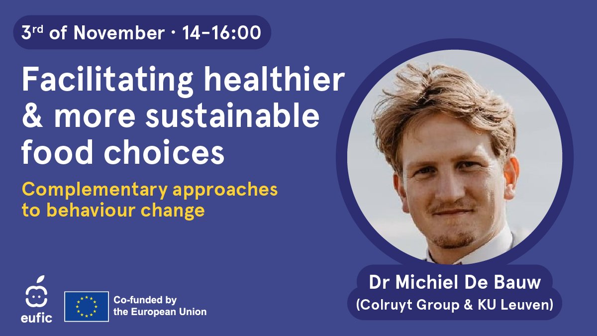 European Food Information Council (EUFIC) (@eufic) on Twitter photo 🛒 #Foodlabels can play a key role in persuading grocery shoppers toward healthy & sustainable food.
If you'd like to know how to facilitate healthier & more sustainable food choices, join #EUFIC and Dr <a href="/michiel_debauw/">Michiel De Bauw</a> on 3 November!
Register here 👉 bit.ly/EUFICBridgingT… 🛒 #Foodlabels can play a key role in persuading grocery shoppers toward healthy & sustainable food.
If you'd like to know how to facilitate healthier & more sustainable food choices, join #EUFIC and Dr <a href="/michiel_debauw/">Michiel De Bauw</a> on 3 November!
Register here 👉 bit.ly/EUFICBridgingT…