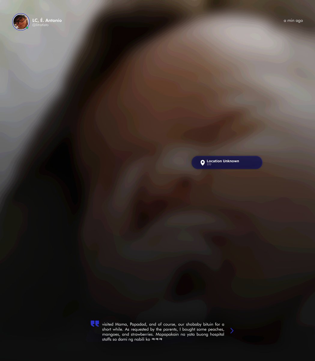 ㅤ

          LC, É. ANTONIO posted .ᐟ
          LOCATION UNKNOWN. 

ㅤ