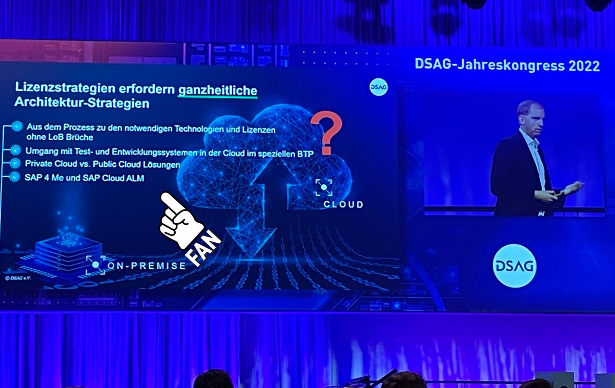 Beeindruckendes Commitment und Vortrag zu Service and Support vom #SAP #CloudALM -Fan Thomas Henzler - Danke für die Begeisterung, freue mich auf weitere Gespräche am Stand der SAP <a href="/_DSAG/">DSAG e.V.</a> #DSAGJK2022