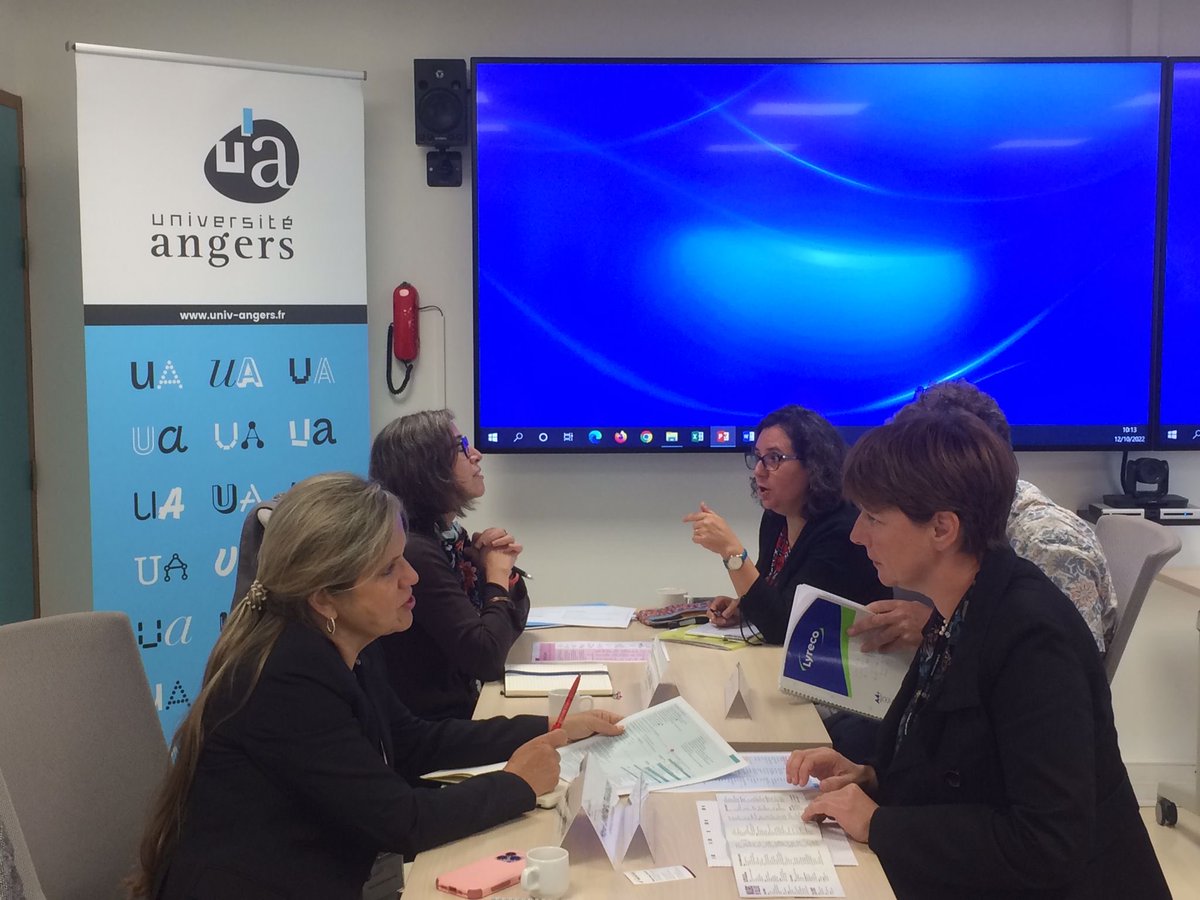 UnivAngers's tweet photo. Speed-dating en cours entre nos composantes et les 12 universités américaines invitées à @Angers pour créer ou renforcer des partenariats et échanges. #apprentissagefrancais #celfe #mobilité #accueil https://t.co/NngbIevK82