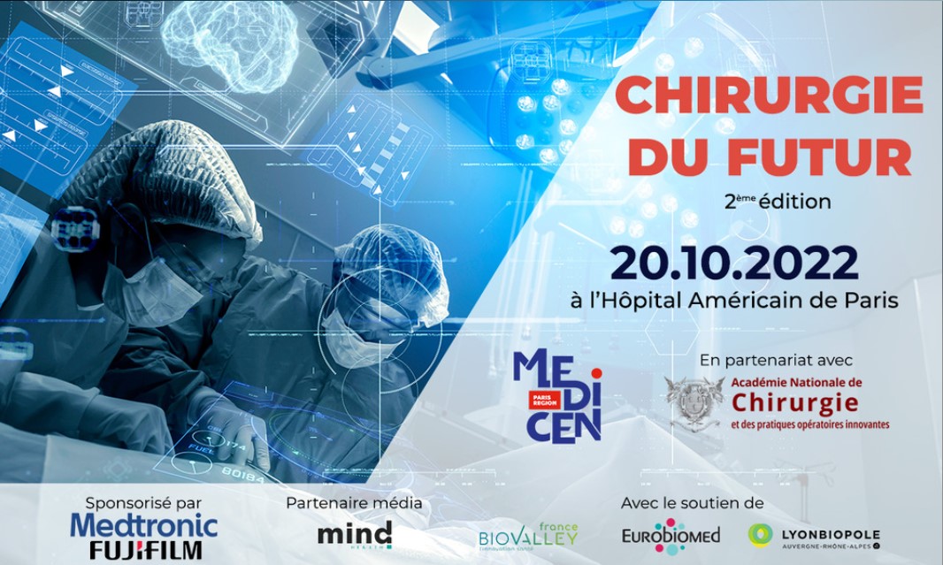 #CDF2022 : J-8 avant la 2ème édition de "Chirurgie du futur"

🔎 Conférences, pitchs startup, playground, rdv BtoB, networking et +

📆 Jeudi 20 octobre, Hôpital Américain de Neuilly

Inscription en ligne : 
chirurgie-du-futur.b2match.io