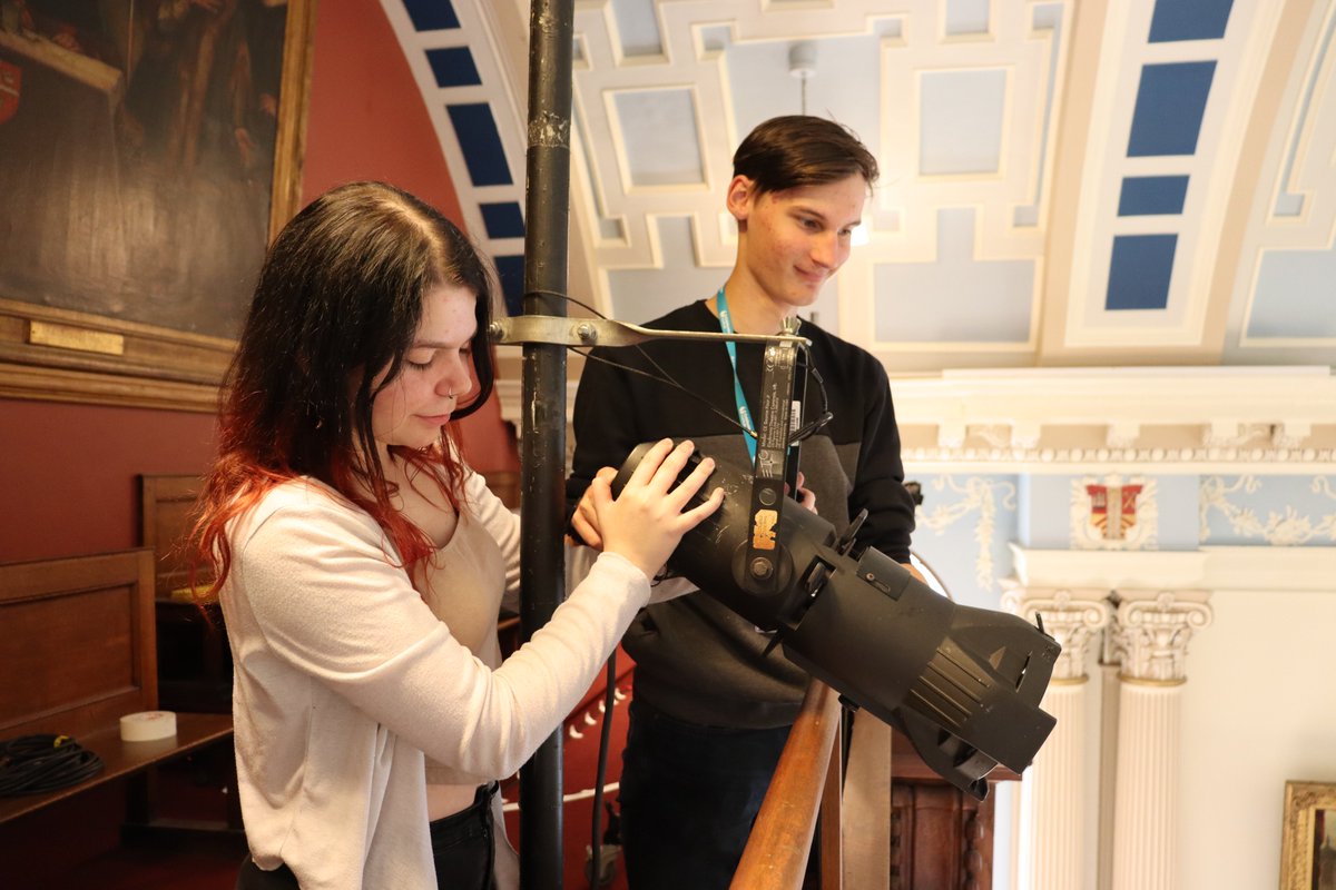 ColchesterInst's tweet photo. Last week, our @CI_ProdArts students helped set up the stage, lighting and sound at Colchester Town Hall in preparation for our @UCC_Colchester Graduation!🎓

If you are interested in studying a course in Technical Theatre and Production Arts, find out more at our Open Events! https://t.co/2jsOXGbERi