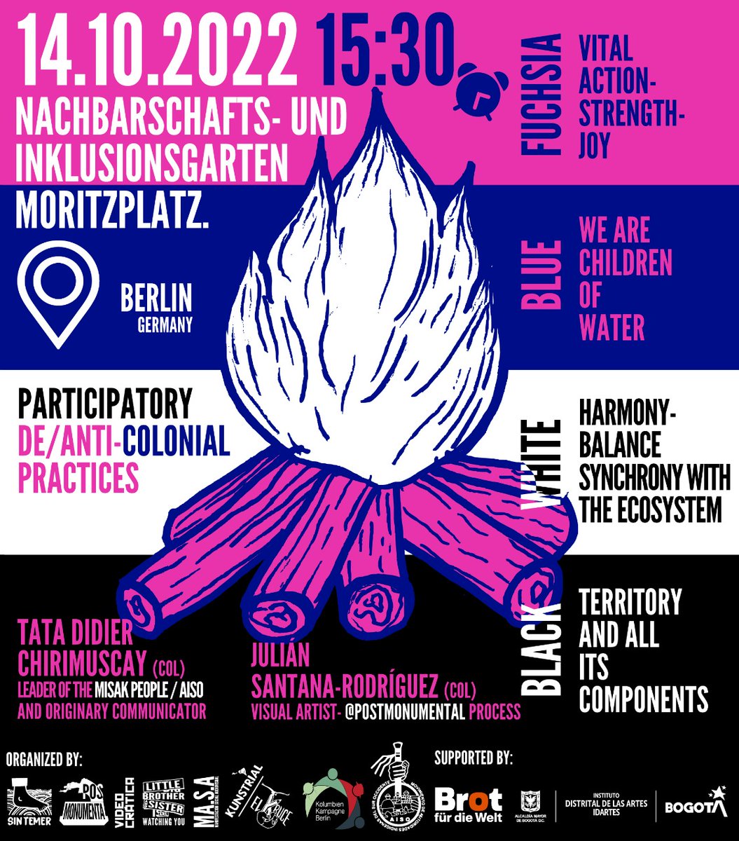 BerlinGira's tweet photo. 🔥Recovering the land to recover everything🔥
A meeting of re-existences &amp; ancestralities to overthrow paradigms of mistreatment of the land and its ancestral knowledge. 
#b1410 #berlin #anticolonial #landback https://t.co/eBi524YqXh
