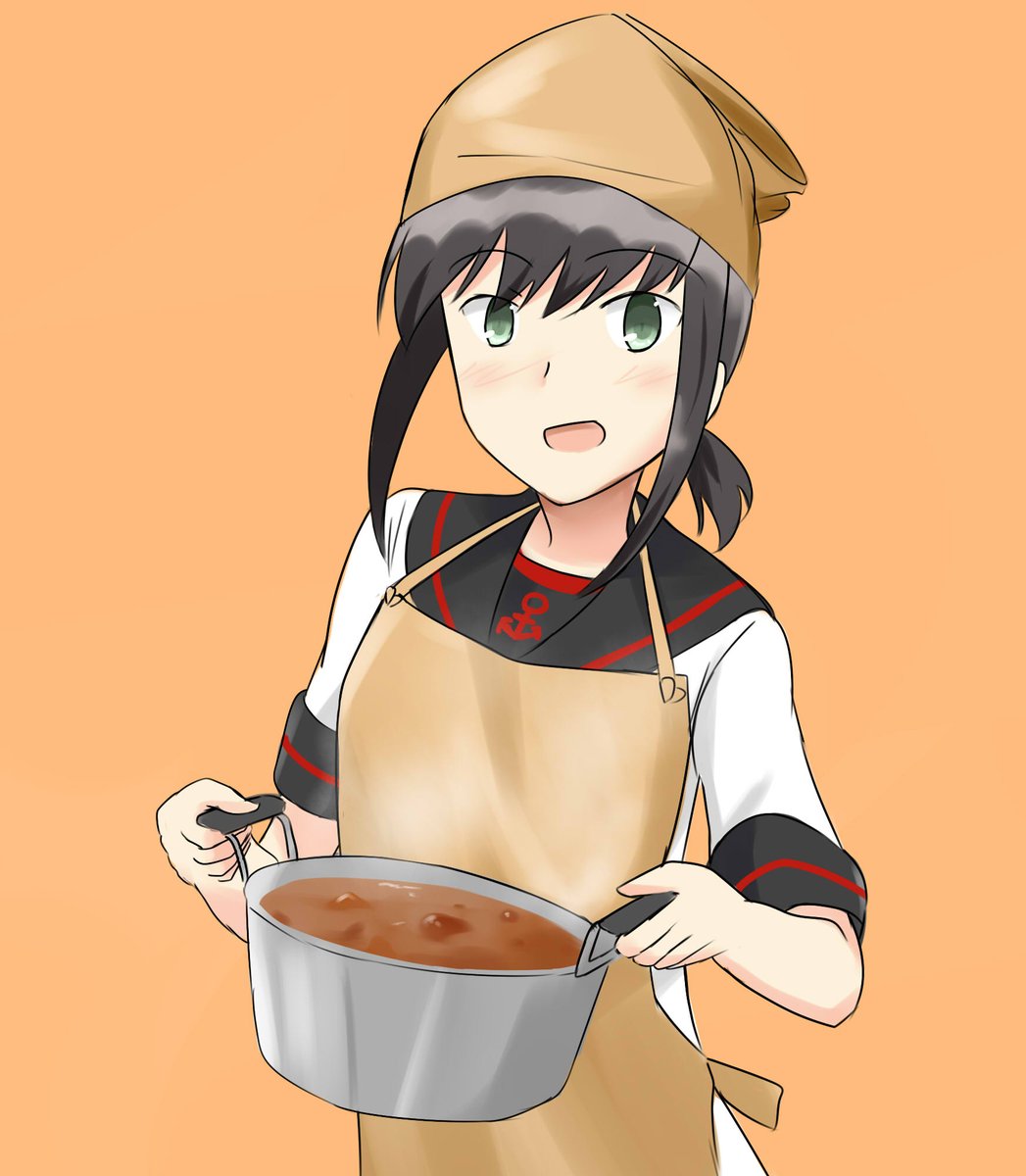 吹雪(艦隊これくしょん) ,吹雪改二 「平日休みで多く作ってるのカレーだな 」|泉水すばる 神戸かわさき、c102予定のイラスト