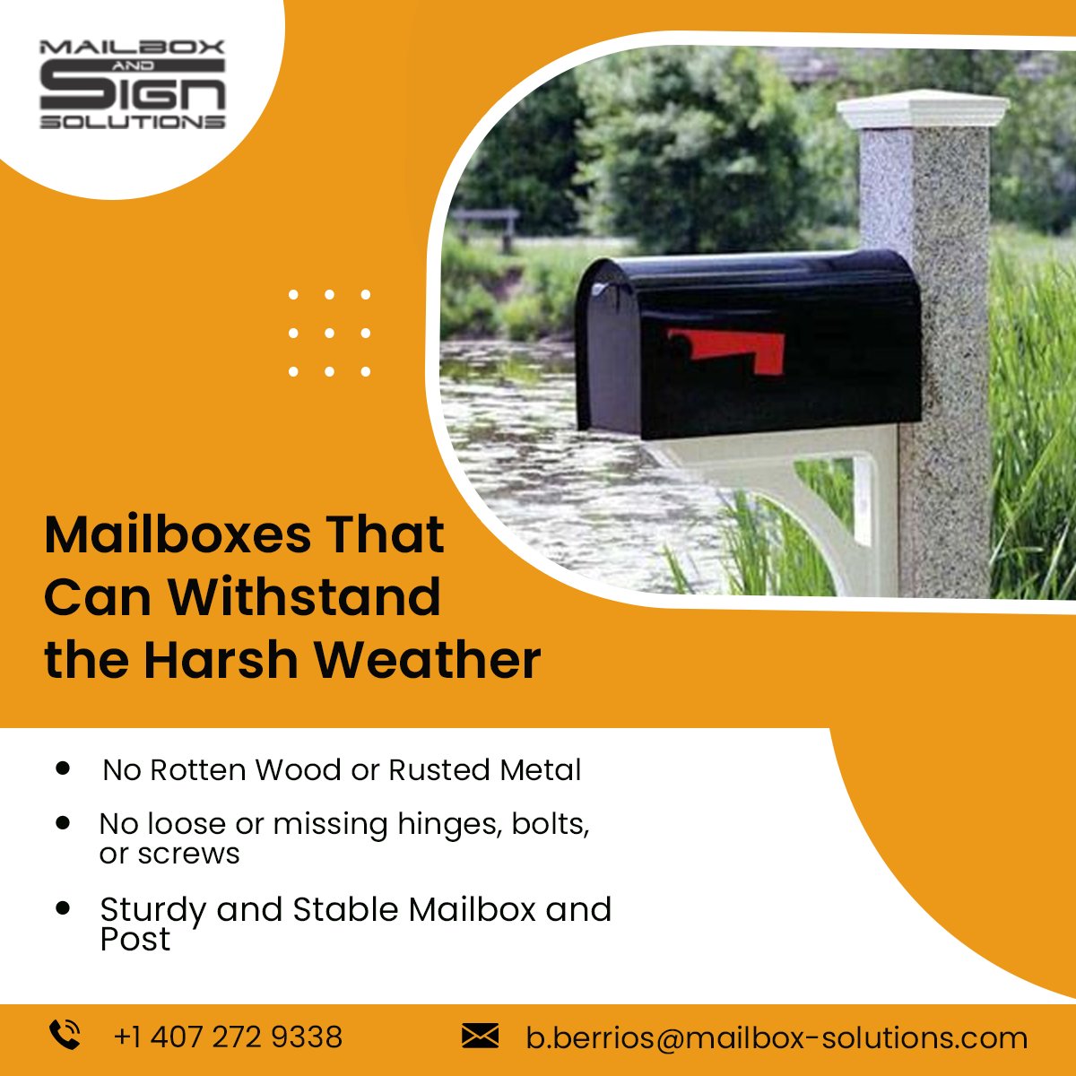 MailBoxSolutio1's tweet photo. mailboxes to ensure that it doesn’t get damaged during harsh weather conditions. The inspection can be carried out by following the above-mentioned criteria. https://t.co/cG5CTnGNUk
#Mailboxsolutions #SafetyLetterbox #ModernMailboxes #CustomizedSigns #InstallMailboxes https://t.co/2V8akkEIgC