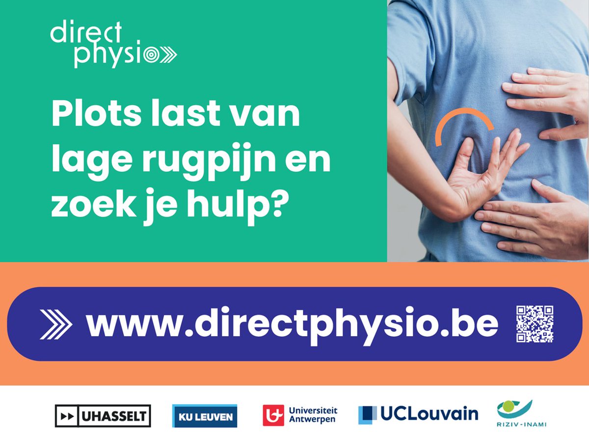 Minder dan 6 weken last van lage rugpijn en ben je op dit moment nog niet naar een huisarts geweest voor je rugpijn? Dan kunnen wij jou helpen met de Direct Physio studie! Interesse om deel te nemen?Registreer je via: directphysio.be #REVAL #UHasselt #Directphysio