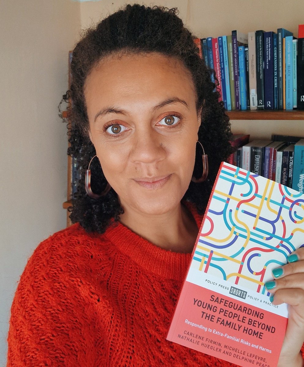 So excited to hold my new book Co-authored with @MichelleLefevr1 @NHuegler & Delphine Peace, in just over 100 pages we use research from 10 countries to state 5 key features of social care responses to extra-familial harm Out tomorrow to buy in paperback & read for free online