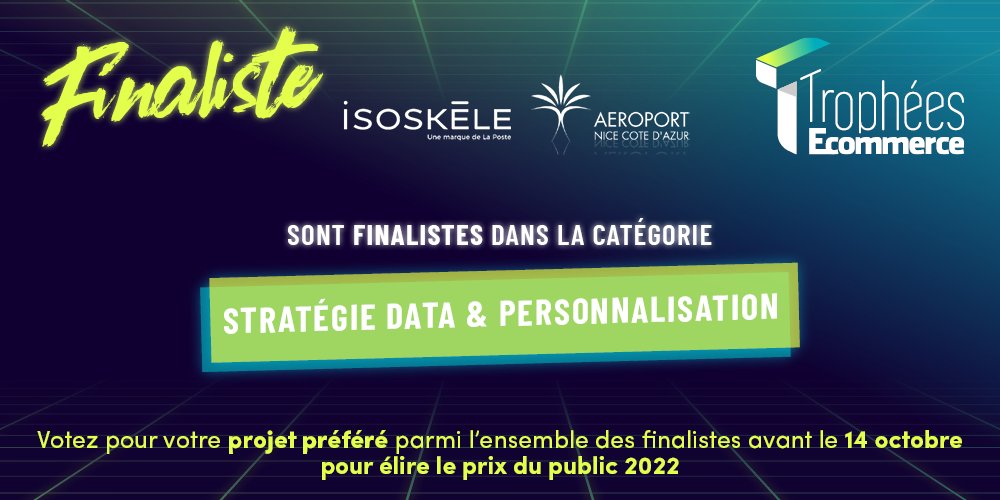 isoskele's tweet photo. Notre "CDP qui donne des ailes" pour l'Aéroport Nice Côte d’Azur est finaliste des Trophées Ecommerce 2022 #TEC22 !
Nous avons besoin de vous pour remporter le Prix du Public 🏆
Les votes sont ouverts jusqu’au 14 octobre midi ⏰ : https://t.co/G1Qr22c2qC
On compte sur vous 🫵🏼 https://t.co/vyISQd0AZY