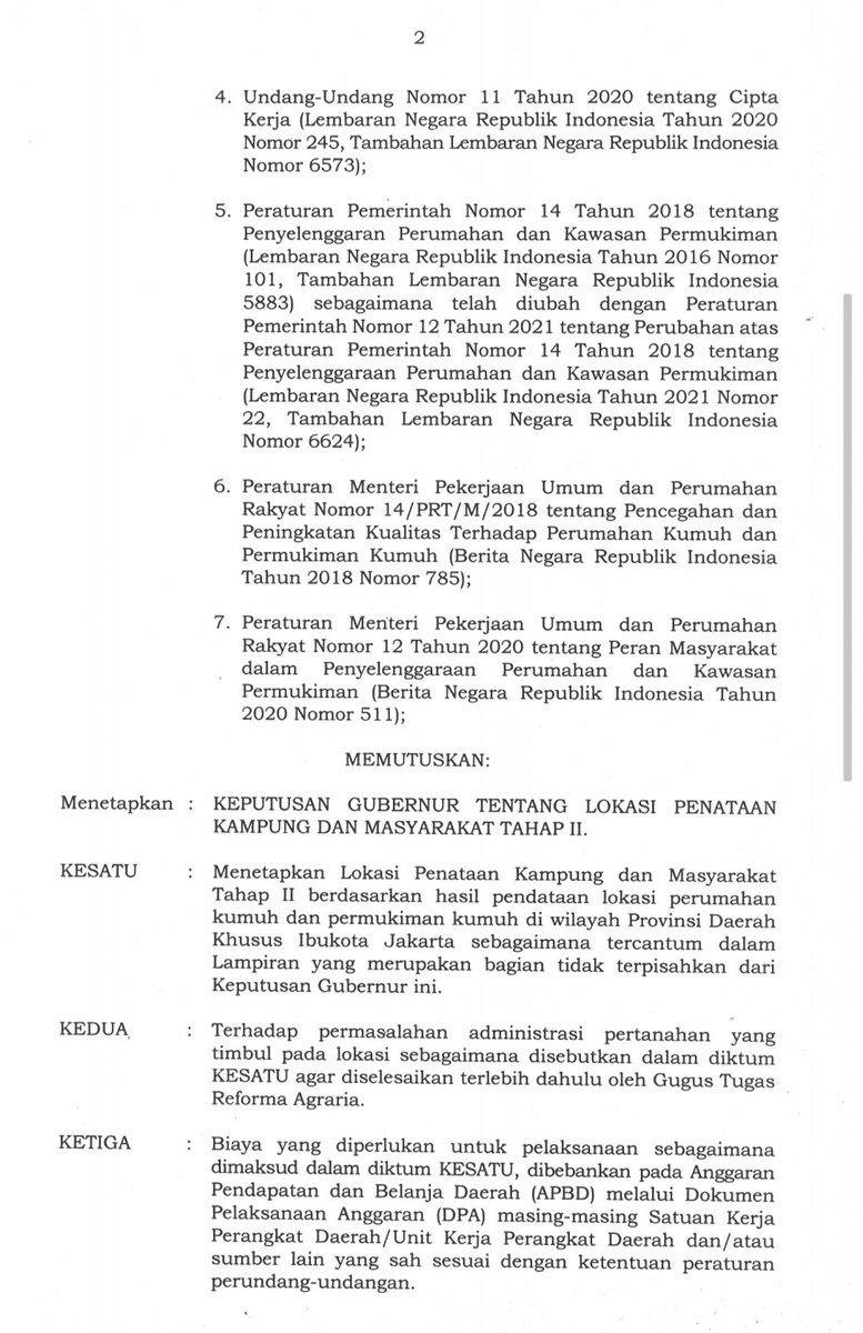 Keputusan Gubernur  No.979/2022 Penataan Kampung Kumis (kumuh &amp; miskin), solusi yang Adil, Beradab dan berPrikemanusian bagi rakyat miskin pinggir kali dan pinggir rel, terimakasih pak gub <a href="/aniesbaswedan/">Anies Rasyid Baswedan</a>, hormat!