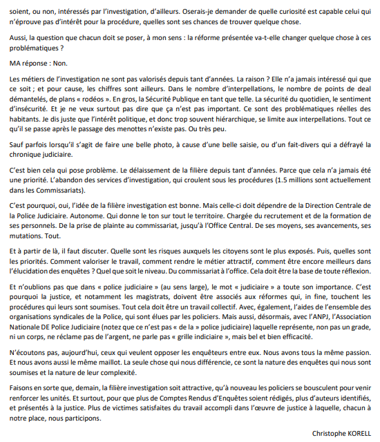 Lettre aux enquêteurs de France. De PJ et d'ailleurs. Surtout d'ailleurs. #police #investigation