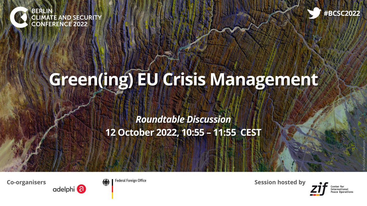 ZIF_Berlin's tweet photo. We're ready and excited - discussing "Greening EU Crisis Management"🍃🇪🇺 in a few minutes at our  #BCSC22 breakout session!

Follow plenary presentations and debates of Day2 #BCSC22 #live: 
https://t.co/4LJBgC20al 
@ClimateDiplo https://t.co/gTUZVXKwOK