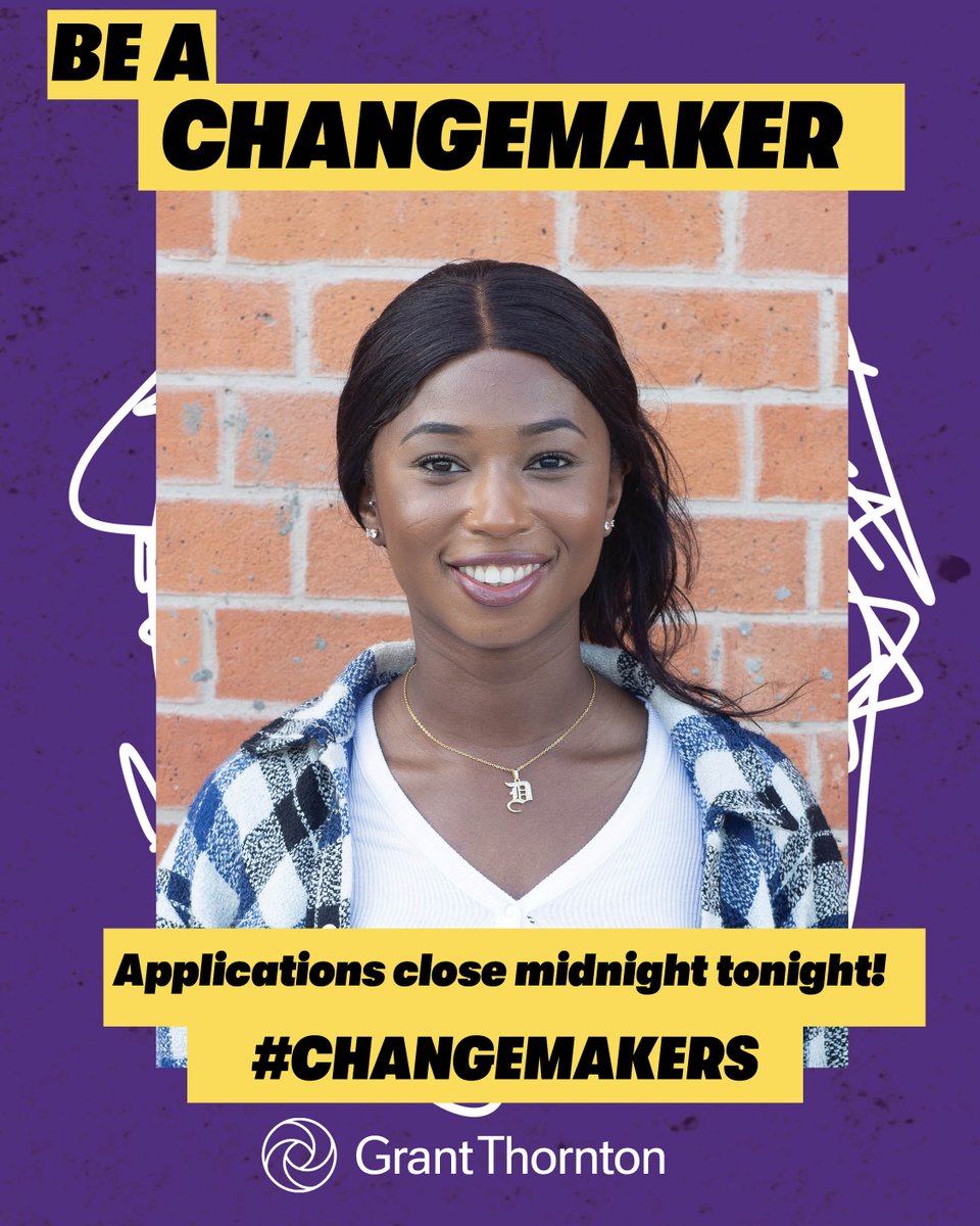 GrantThorntonIE's tweet photo. DEADLINE ANNOUNCEMENT! Applications for our 2023 Grad Programme close at midnight tonight 12 October!! Don't miss your chance to be a changemaker at Grant Thornton! https://t.co/FkFfiZezAw #Changemakers https://t.co/FaganwGmUC