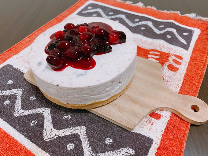 我ながらいい出来のチーズケーキ 