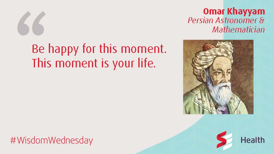 StElizFdn's tweet photo. "Be happy for this moment. This moment is your life." - Omar Khayyam 

#WisdomWednesday https://t.co/45LwQkTa3e
