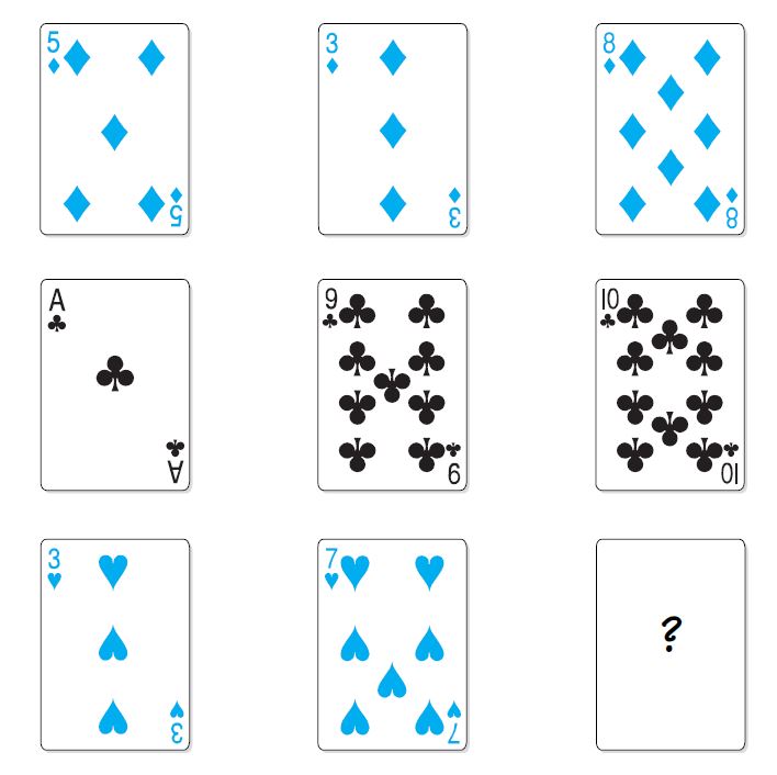test_remind's tweet photo. Déterminez la carte manquante? https://t.co/5OJQ90vRv8