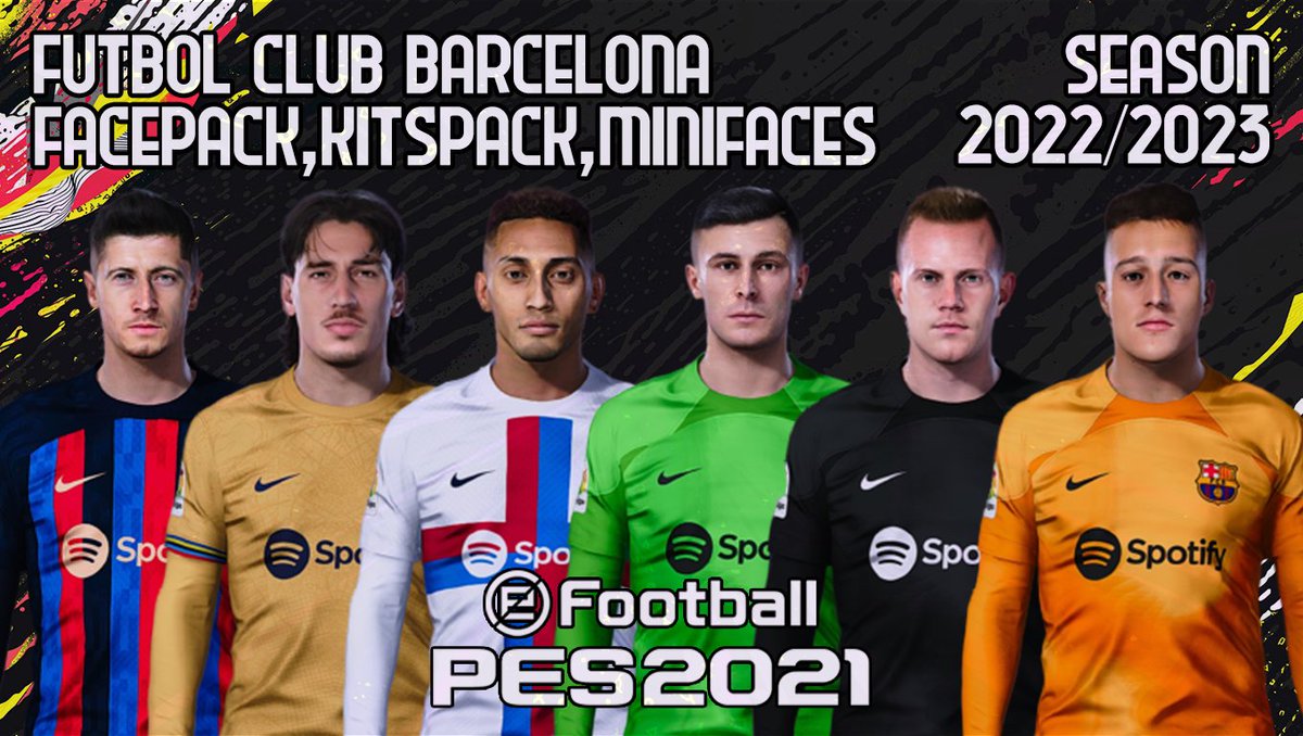 FCUID17's tweet image. ❤️ Barcelona Player New Facepack Season 2022/2023 for PES 2021 💙

Download Here :
youtu.be/YSKlkXhTLvg

Thank you for all facemaker 🙏