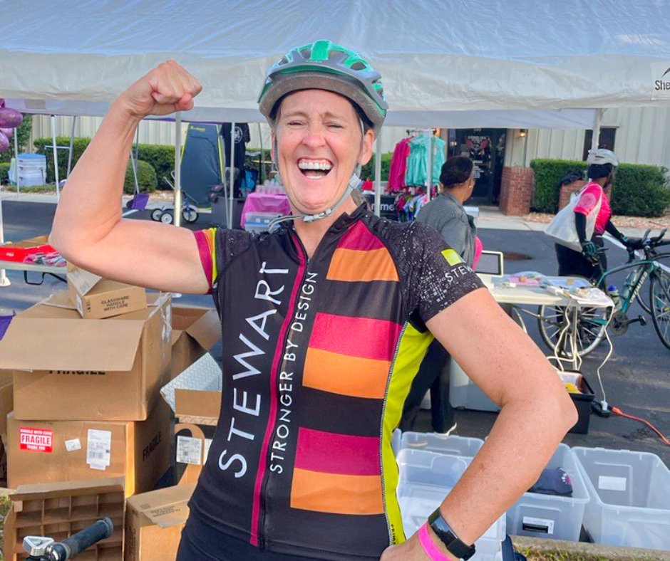 StewartInc's tweet photo. What a beautiful Saturday morning for a bike ride to support, raise awareness and funding for cancer research! Just this past weekend, a few of our Stew Crew ladies hopped on their bicycles and participated in the 2022 le Tour de Femme event hosted by Grab My Wheel. 
#Stewart https://t.co/j43NFQ3LHY