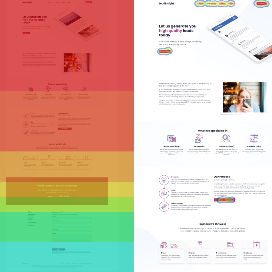 lead__insight's tweet photo. Web Page Insights: #Heatmaps ๐ฅ ๐บ๏ธ
Track clicks and how far visitors scroll through your pages ๐ค
It colour codes your page depending on where #website visitors click ๐ฑ๏ธ
#Scrollmaps show you how far down a #webpage a user scrolls ๐
#analytics #performance #leadinsight https://t.co/RosQY76Asr