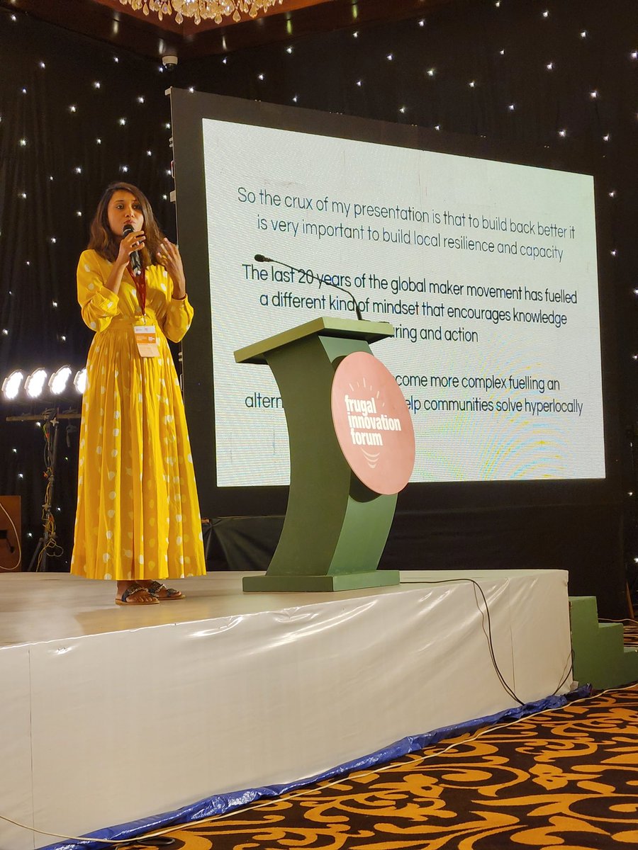 asifsaleh's tweet photo. As usual the most inspiring sessions were the impact talks by Richa Srivastava from Makers Lab and Sudan from Humee Nepal. These young people are so inspiring! #scalefrugal #fif22 https://t.co/FDxD34AgjK