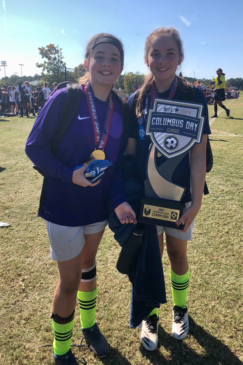 The one on the left gave up only one goal in a weekend long tournament. The one on the right just won the @NCFC_Youth Shield Award. These are my little sisters, and even though I couldn’t be there to see them, I’m just as proud.