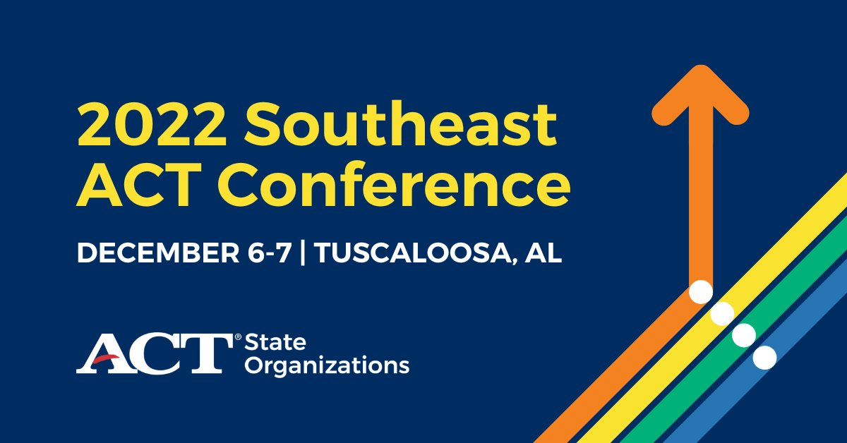 Join me this December 6-7 at the 2022 Southeast ACT Conference! Gain new perspectives, expand your knowledge, and find solutions to problems facing the #education and #workforce landscape.

Register now: bit.ly/3BHbD8g