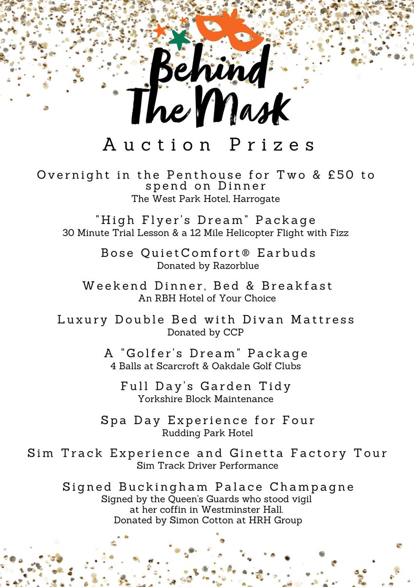 Hey Tweeps….I’m the #Charity #Auctioneer on Friday night for @hnha2013 #MaskedBall ….I’d love for any commission bids on the below prizes if anyone wants to help/support a great local charity &amp; maybe nab an early Xmas present 🎁?! DM me with any Bids or questions please 🙏