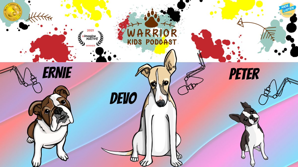 New episode of #warriorkidspodcast coming soon! Looks like Devo the Whippet is catching on. Thank goodness he has Peter the Boston Terrier & Ernie the English Bulldog to help him! #indigenous #podcastsforkids #nativepodcasts #homeschool #onlinelearning warriorkidspodcast.com