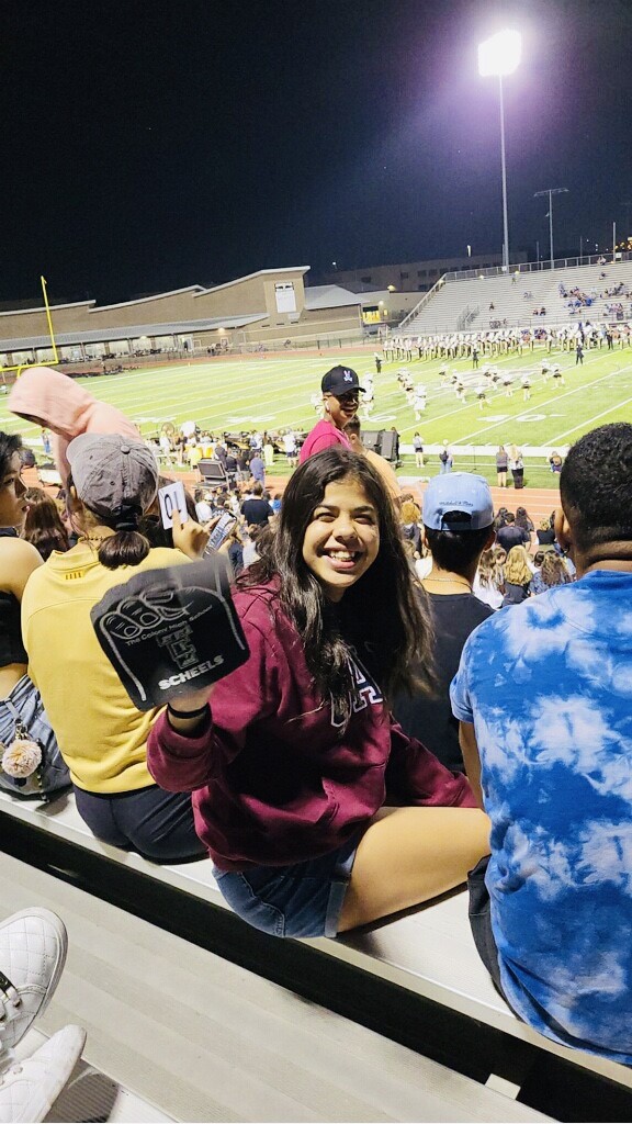 TimE_Baxter's tweet photo. Last Friday night, our ESL staff took our language learners to their first ever football game!  These students got a tour of the press box, experienced football for the first time and loved seeing the pageantry of a high school halftime! What a powerful experience! @TheColonyHS https://t.co/pFMJlbsVCX